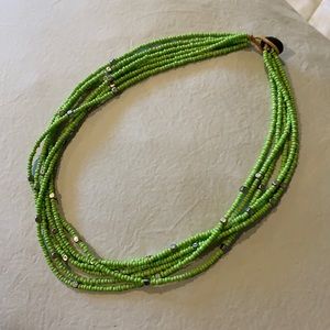 Green beaded necklace